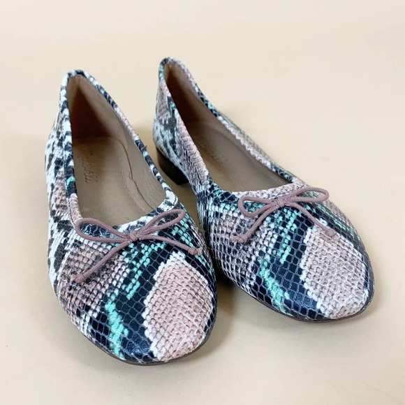 Madewell Women's The Adelle Ballet Flat in Snake Embossed Leather Size 6.5 - Picture 5 of 7